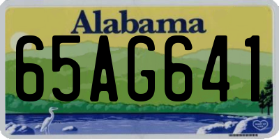 AL license plate 65AG641
