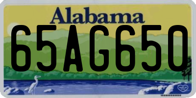 AL license plate 65AG650