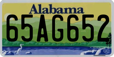 AL license plate 65AG652