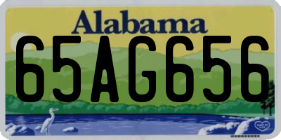 AL license plate 65AG656