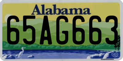 AL license plate 65AG663