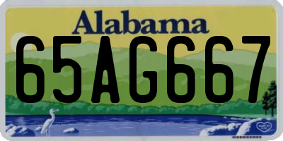 AL license plate 65AG667