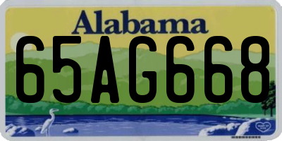 AL license plate 65AG668