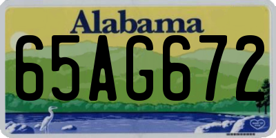 AL license plate 65AG672