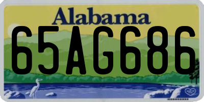 AL license plate 65AG686