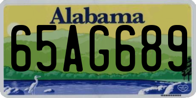 AL license plate 65AG689