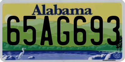 AL license plate 65AG693
