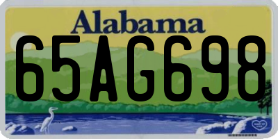 AL license plate 65AG698
