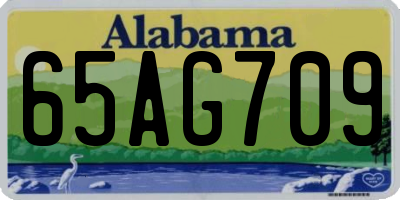 AL license plate 65AG709