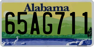 AL license plate 65AG711