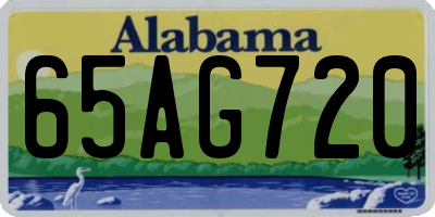 AL license plate 65AG720