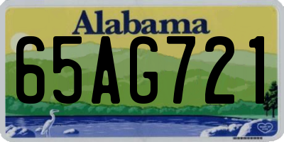 AL license plate 65AG721