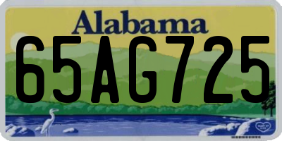 AL license plate 65AG725