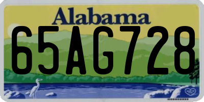 AL license plate 65AG728