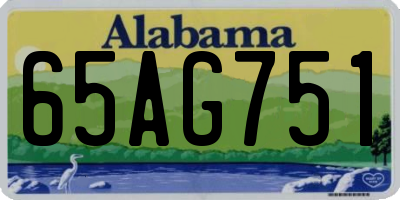 AL license plate 65AG751