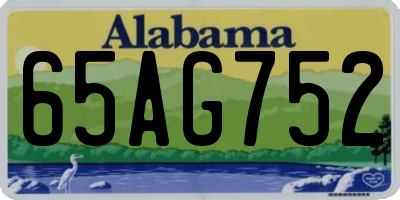 AL license plate 65AG752