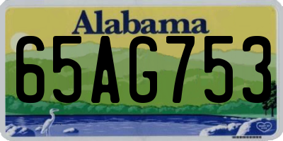 AL license plate 65AG753