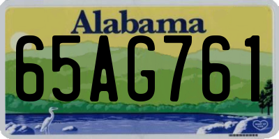 AL license plate 65AG761