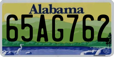 AL license plate 65AG762