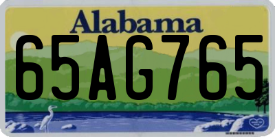 AL license plate 65AG765