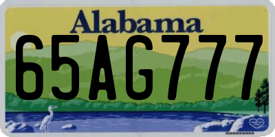 AL license plate 65AG777