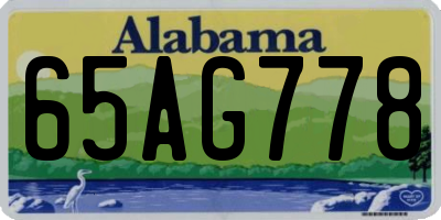 AL license plate 65AG778