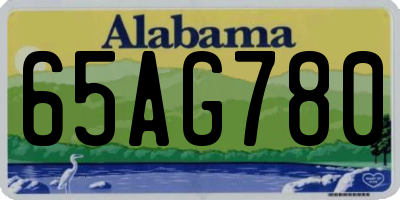 AL license plate 65AG780