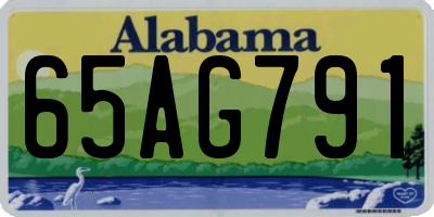 AL license plate 65AG791
