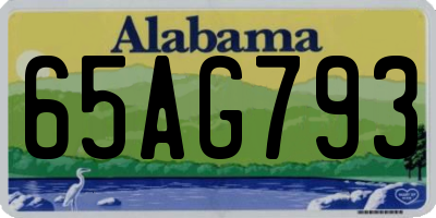 AL license plate 65AG793