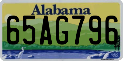 AL license plate 65AG796