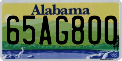 AL license plate 65AG800