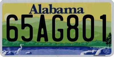 AL license plate 65AG801