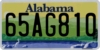 AL license plate 65AG810