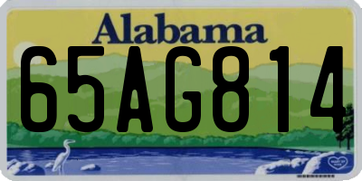 AL license plate 65AG814