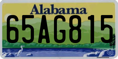 AL license plate 65AG815