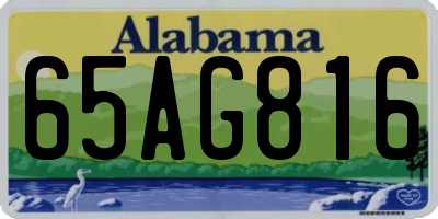 AL license plate 65AG816