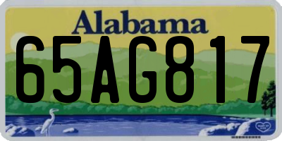 AL license plate 65AG817