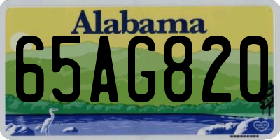 AL license plate 65AG820