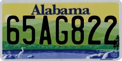 AL license plate 65AG822