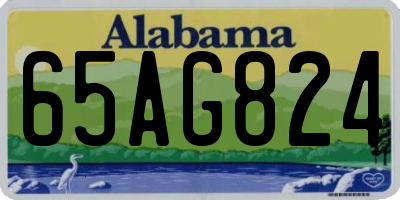 AL license plate 65AG824