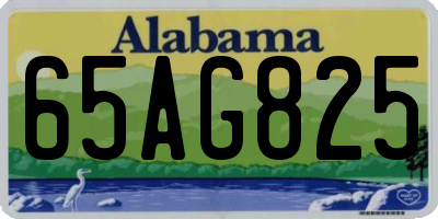 AL license plate 65AG825