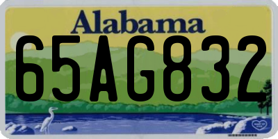 AL license plate 65AG832