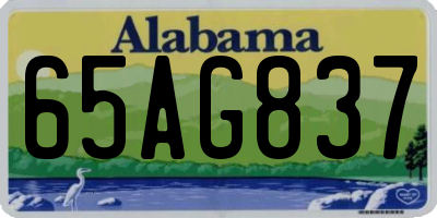 AL license plate 65AG837