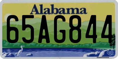 AL license plate 65AG844