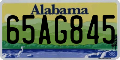 AL license plate 65AG845