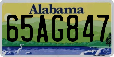 AL license plate 65AG847