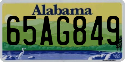 AL license plate 65AG849