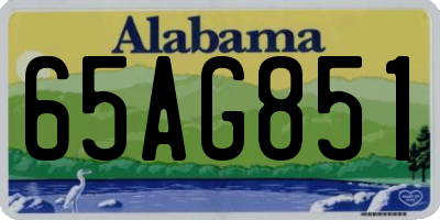 AL license plate 65AG851