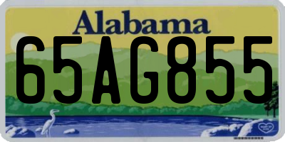 AL license plate 65AG855