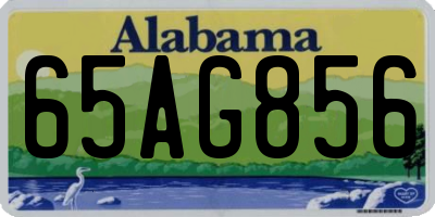 AL license plate 65AG856